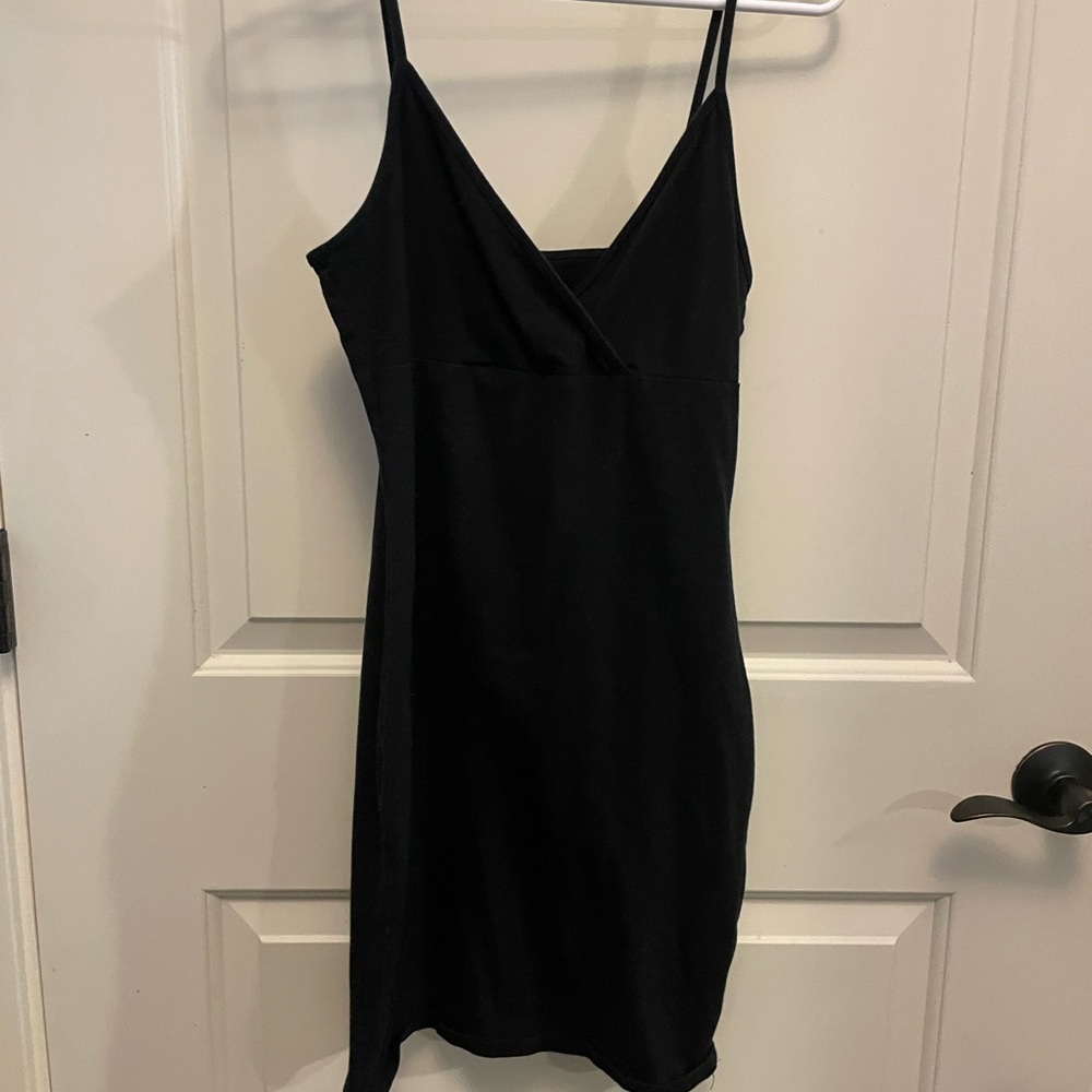 Wild Fable V-Neck Black Mini Bodycon Dress